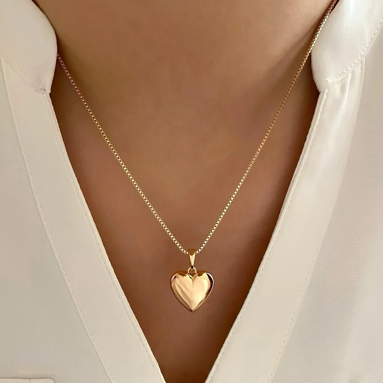 Rose Gold Heart Jewelry Set