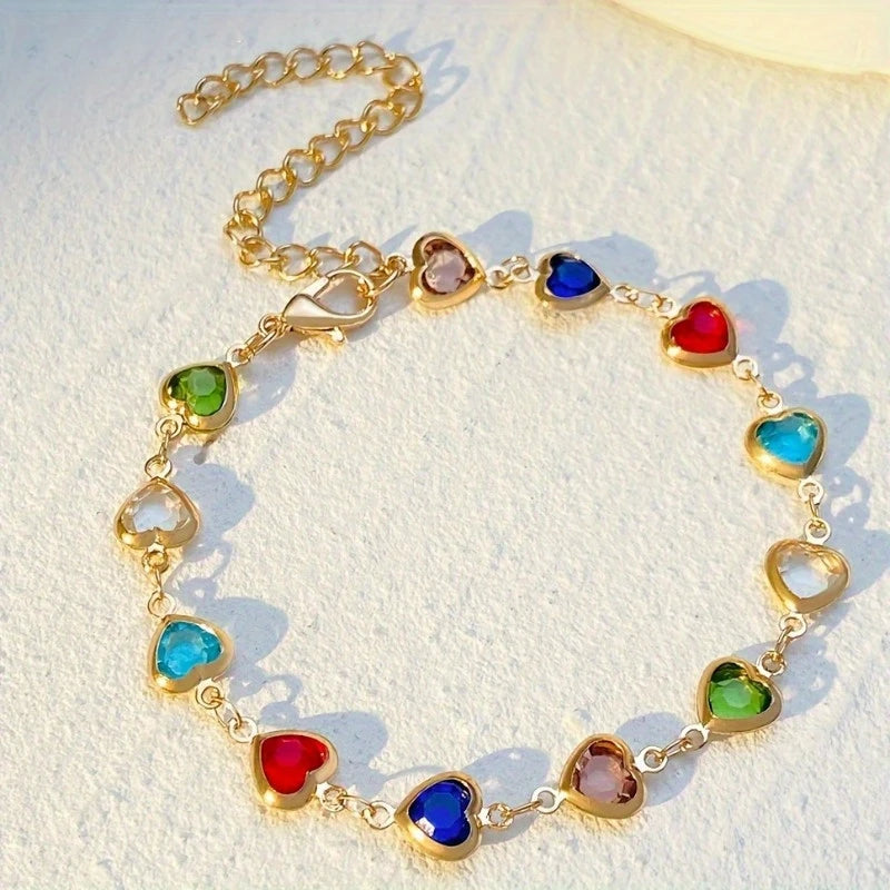 🌈 Heartstone Charm Bracelet
