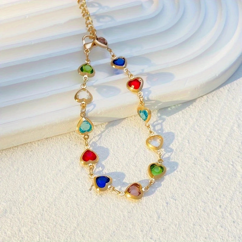 🌈 Heartstone Charm Bracelet