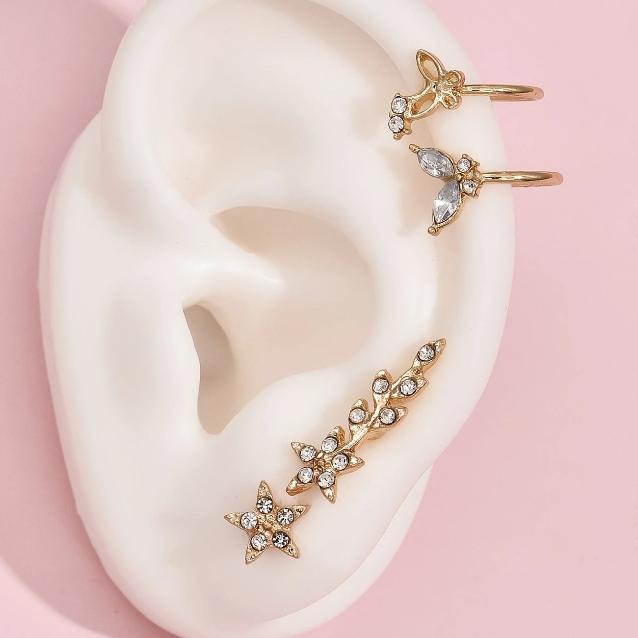 Floral Elegance Ear Jewelry Set