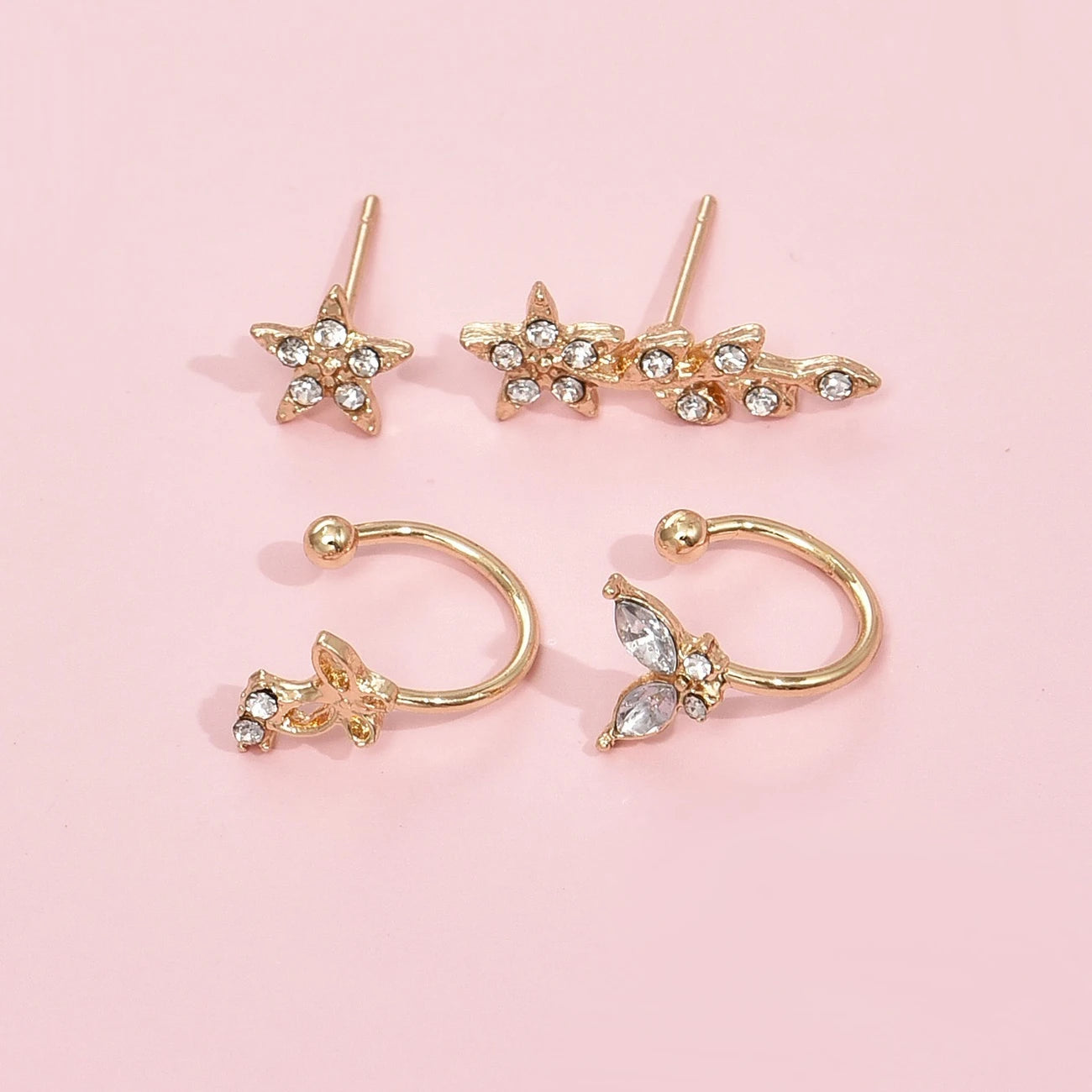 Floral Elegance Ear Jewelry Set