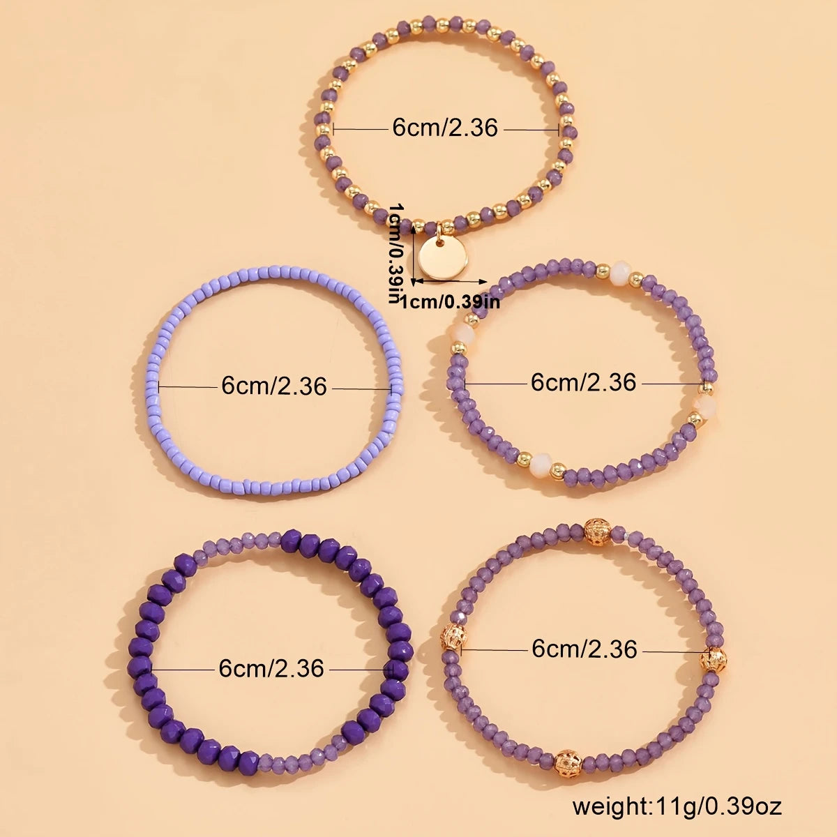 🌸 Elegant Beaded Bracelet Set