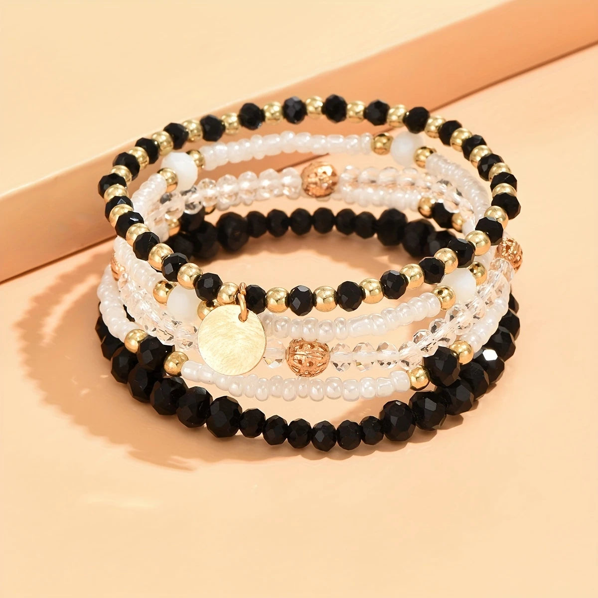 🌸 Elegant Beaded Bracelet Set